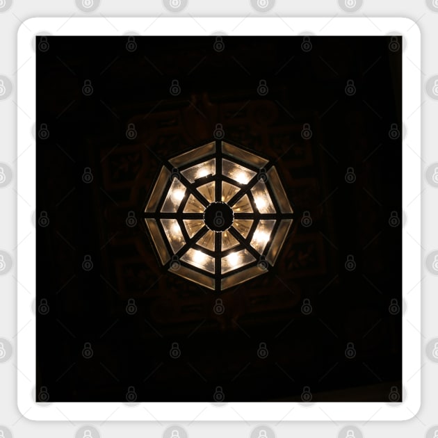 Shine Bright Dark Night - Geometry of Light Sticker by Christine aka stine1